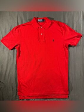 Vintage Polo Ralph Lauren Polo Shirt Men’s S Ruby Red Cotton Pony | Made in USA
